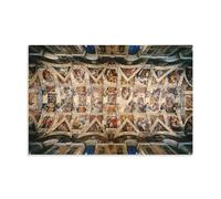 Michélangelo Painter's《Sistine Chapel Ceiling》Art Poster Canvas Wall Art Decorative Picture Prints Modern Decor 08x12inch(20x30cm)