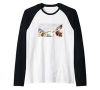 Michelangelo The Creation of Adam (Sistine Chapel Ceiling) Raglan Baseball Tee