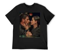 Michele morrone Men's Performance Blend Cotton T-Shirt Athletic Short Sleeve Top with Moisture Wicking Properties for Active Lifestyles Black