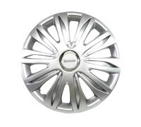 Set of 4 metallic gray wheel covers - MICHELIN - 16 inches - Simple clip-on fastening - NVS 42 reflective dot