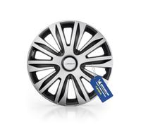 MICHELIN Hub Caps 14 Inch Universal Wheel Trims Set of 4 for Car ABS Plastic Black/Silver