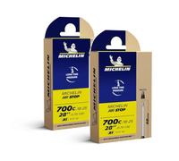 MICHELIN - Set of Two A1 Airstop 700C 18/25X622 PR52 Inner Tubes - Access Line - Presta Valve 52 mm - Puncture Resistance - Ideal for Road Bikes - ETRTO 18/25-622 - Ref CAI 075096.