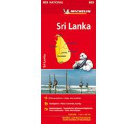 Michelin Sri Lanka: Straßen- und Tourismuskarte 1:420.000