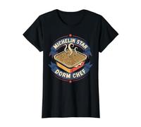 Michelin Star Dorm Chef Instant Ramen Noodles Value Graphic T-Shirt, Women, Black, L