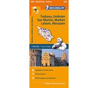 Michelin Toskana, Umbrien, San Marino, Marken, Latium, Abruzzen. Straßen- und Tourismuskarte 1:400.000