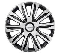 MICHELIN MX-ABS Wheel Trims 15 Inch Universal Wheel Trims Set of 4 for Cars ABS Plastic Black/Silver