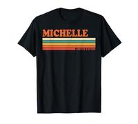 Michelle Retro Personalized First Name Vintage Stripes T-Shirt