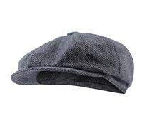 Michelsons of London Baker Boy Hat (Blue Herringbone)