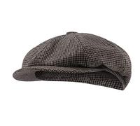 Michelsons of London Baker Boy Hat (Light Grey Navy Tweed)