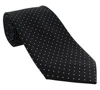 Michelsons of London Mini Spots Extra Long Tie (Black with White)