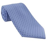 Michelsons of London Mini Spots Extra Long Tie (Light Blue with Navy)