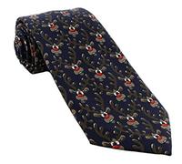 Michelsons of London Navy Christmas Rudolph Polyester Tie