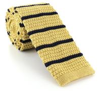 Michelsons of London Skinny Stripe Silk Knitted Tie