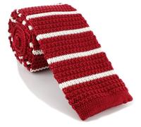 Michelsons of London Skinny Stripe Silk Knitted Tie