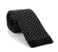 Michelsons of London Skinny Zig Zag Silk Knitted Tie