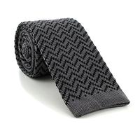 Michelsons of London Skinny Zig Zag Silk Knitted Tie