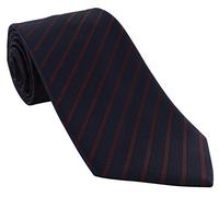 Michelsons of London Stripe Extra Long Tie (Navy with Wine)