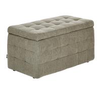 Beliani Storage Ottoman Michigan Fabric 74 Cm 42 Cm Olive Green