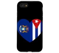 Michigan and Cuba Flags: Heart Shaped Unity Case for iPhone SE (2020) / 7/8