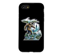 Michigan Bigfoot Striding Through Forests Great Blue Lakes Case for iPhone SE (2020) / 7/8