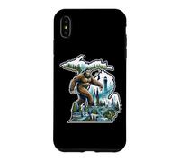Michigan Bigfoot Striding Through Forests Great Blue Lakes Case for iPhone XS Max