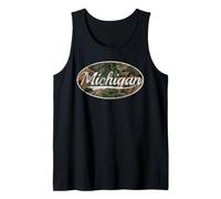 Michigan Camouflage Camo Classic Aesthetic Graphic Tank Top