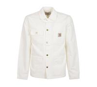 Michigan Cotton Coat in White, male, Carhartt Wip, Light Jackets, Beige, L, Jackets L
