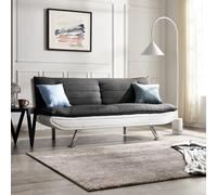 Michigan White Leather Base Charcoal Sofa Bed