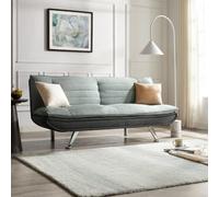 Michigan Fabric Sofa Bed Duo Contrast Fabric With Chrome Legs Home Detail Light Grey One Size