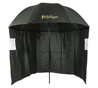 Michigan Fishing Umbrella with Top Tilt and Sides/Windows Brolly Shelter with FREE Carry Bag, Olive Green, 75" or 86"
