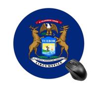 Michigan Flag Funny Mouse Pad 8" Stylish Non-Slip Mousepad Mats