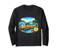 Michigan Great Lakes Coastal Adventure Long Sleeve T-Shirt