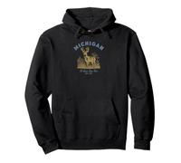 Michigan Great Lakes Deer Design Pullover Hoodie