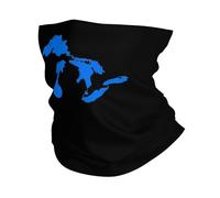 Michigan Great Lakes State Map Flat Brim Comfortable Tube Scarf Decorative Neck Gaiter Headwear For Sports Women Workout