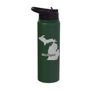 Michigan Home Love Travel State Upper Peninsula Stainless Steel Insulated Water Bottle