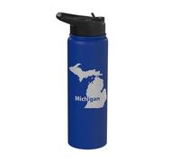 Michigan Home Love Travel State Upper Peninsula Stainless Steel Insulated Water Bottle