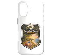 Michigan M-119 Tunnel Trees Up North MI Travel Poster Art Case for iPhone 17