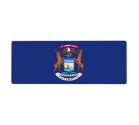 Michigan State Flag Keyboard and Mouse Pad, Extra Large Desk Cover, Spill Resistance Mat for Smooth Tracking