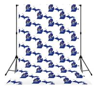 Michigan State Flag Map Print Photography Backdrop 5x7ft Photo Backdrop Curtain Washable Photography Background For Studio