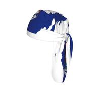 Michigan State Flag Map Print Skull Headwrap Under Helmet Cycling Cap Lightweight Quick Dry Adult Gift One Size