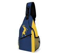 Michigan State Flag Men's Print Crossbody Large Sling Backpack Casual Chest Bag Gift for Traveling Hiking Workout