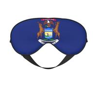 Michigan State Flag Print Eye Mask,Silk-Like Sleep Mask,Night Sleeping Mask for Men Women,for Sleep Relaxation