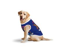 Michigan State Flag Soft Cotton T-Shirt Vest For Large Dogs, Print Pet Clothes Breathable Pet Pullover Tee Sleeveless Sweatshirt (3xl-5xl)