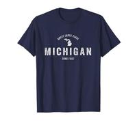 Michigan T Shirt Vintage Sports Design Retro MI Tee T-Shirt