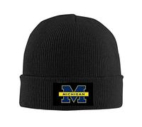 Michigan Wolverines Logo Unisex Fashion Cool Winter Warm Knit Beanie Cap Hat One Size Black