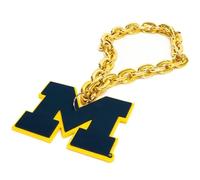 Michigan Wolverines Touchdown Fan Chain 10 Inch 3D Foam Gold Necklace