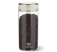 MICHIHOMIE 1700ML Airtight Coffee Canister with One-way CO2 Valve, Borosilicate Glass Coffee Bean Storage Jar with Date Tracker, Wide-Mouth Kitchen Storage Container for Sugar, Tea, Nuts
