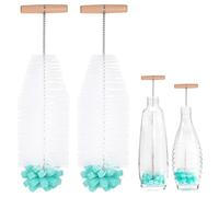 MICHIHOMIE 32cm Long Bottle Brush, 2 Piece Water Bottle Cleaner for Glass Carafes, Soda Bottles, Baby Bottles, Drinking Bottles, Compatible with SodaStream Bottles