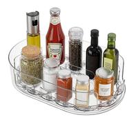 MICHIHOMIE Lazy Susan Turntable, 360° Rotating Fridge Organisers, Non-Slip Clear Kitchen Cupboard Organiser Spice Racks for Cabinet, Kitchen, Pantry