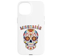 Michoacán Día de Muertos, Sugar Skull, Colorful Skull Art Case for iPhone 15